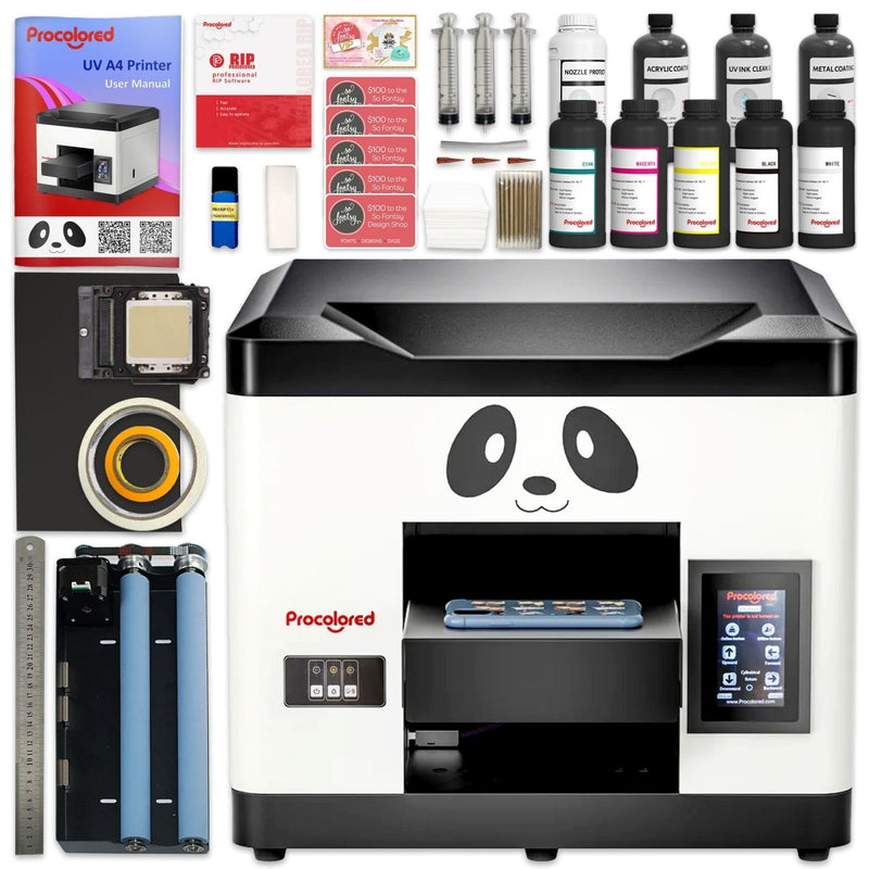 Procolored V6 L800 A4 UV Direct to Object Printer with Cup Spinner Bundle - Swing Design