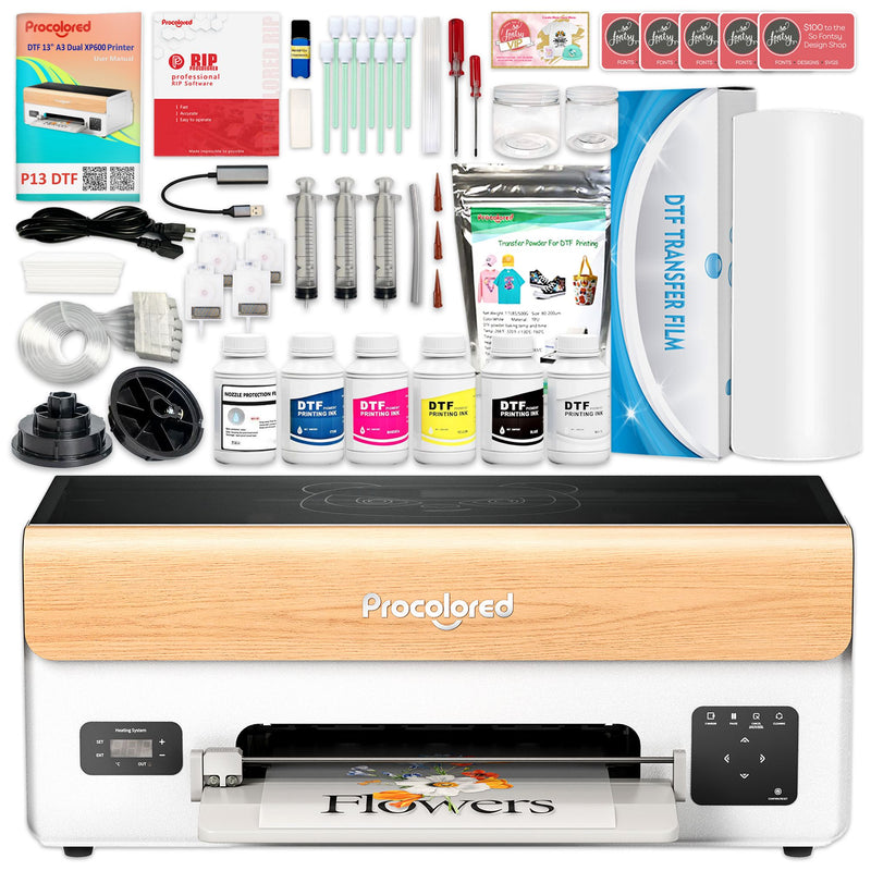 Procolored P13 Direct to Film (DTF) XP600 Roll Printer, Oven, Heat Press Bundle DTF Bundles Procolored