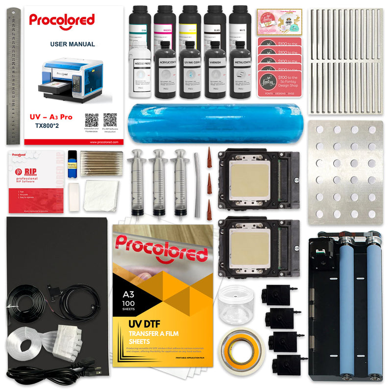 Procolored TX800 PRO UV DTF & Direct to Object Dual Printer All-in-One Bundle DTF Bundles Procolored