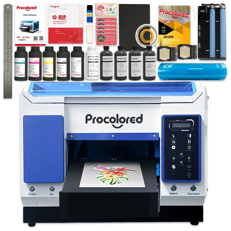 Procolored TX800 V11 PRO UV DTF & DTO Dual Printer All-in-One Bundle with Laminator Swing Design 2