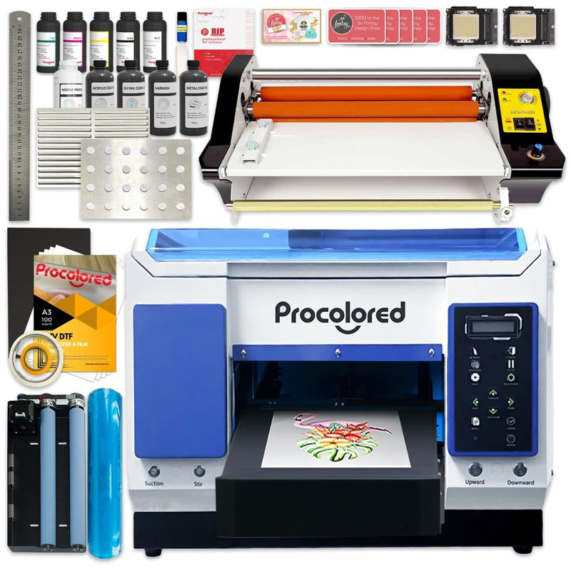 Procolored TX800 V11 PRO UV DTF & DTO Dual Printer All-in-One Bundle with Laminator Swing Design 1