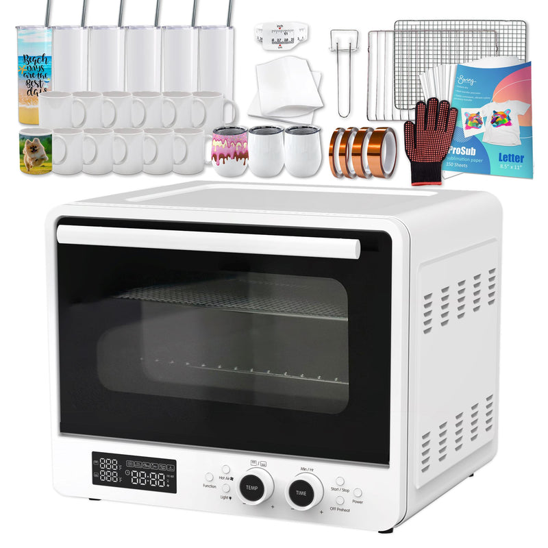 ProSub Large Convection Sublimation Oven Deluxe Bundle for Cups & Tumblers Heat Press Swing Design