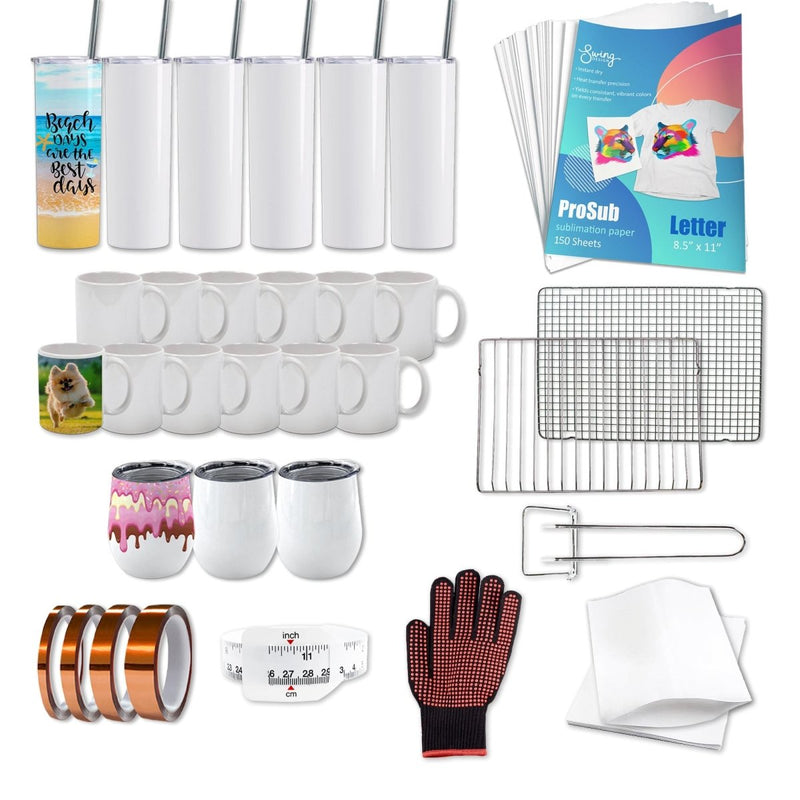 ProSub Large 40L Convection Sublimation Oven Deluxe Bundle for Cups & Tumblers - Swing Design
