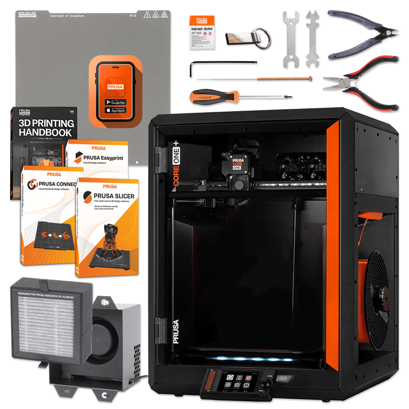 Prusa CORE One+ (Gen 2) 3D Printer with Camera & Advanced Filtration Options Without CameraWith Advanced Filtration Swing Design 3
