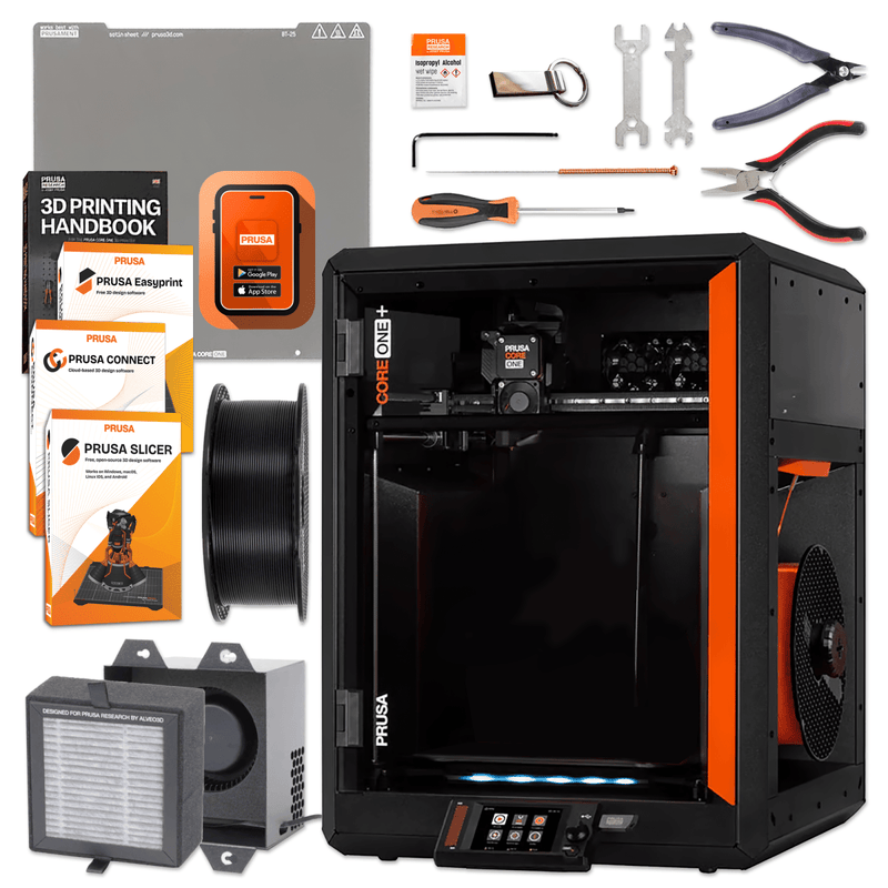 Prusa CORE One+ (Gen 2) 3D Printer with Camera & Advanced Filtration Options Without CameraWith Advanced Filtration Swing Design 2