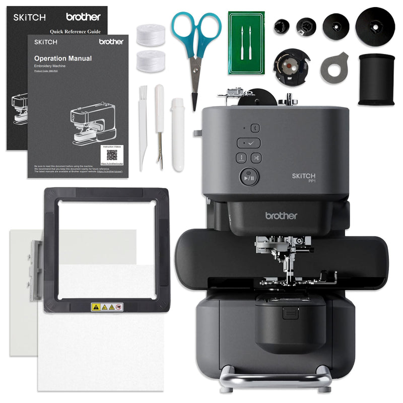 REFURBISHED Brother Skitch PP1 4" x 4" Embroidery Machine Brother Sewing Bundle Brother