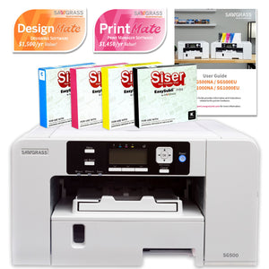 REFURBISHED Sawgrass Virtuoso SG500 Sublimation Printer & Ink Bundle Sublimation Bundle Sawgrass SG500 with Partial Inks 