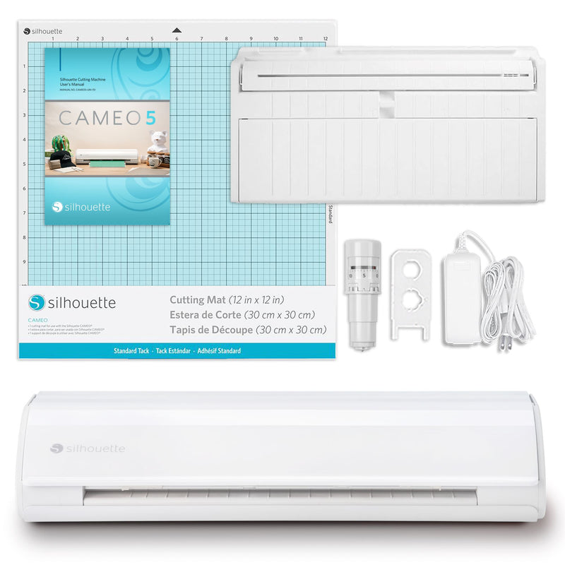 REFURBISHED Silhouette White Cameo 5 - 12" Vinyl Cutter Silhouette Bundle Silhouette