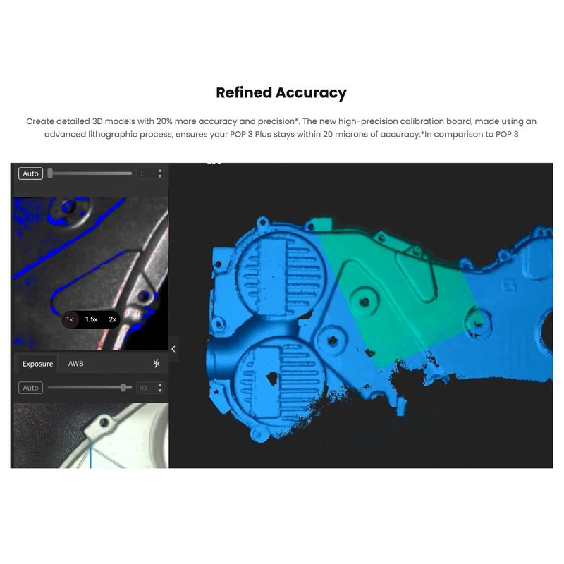 Revopoint POP 3 PLUS Handheld 3D Color Scanner Advanced Edition - Swing Design
