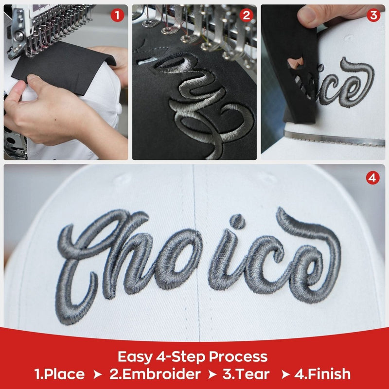 Richword 3D Puff Embroidery Foam Sheets for Raised Lettering Black - 12in x 16in - Swing Design3