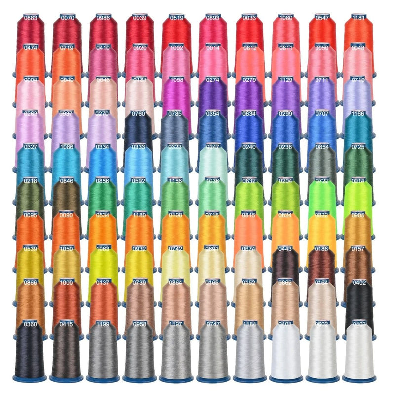 Richword 4000m 108D/2 40wt Polyester Embroidery Thread Spools - 100pc - Swing Design