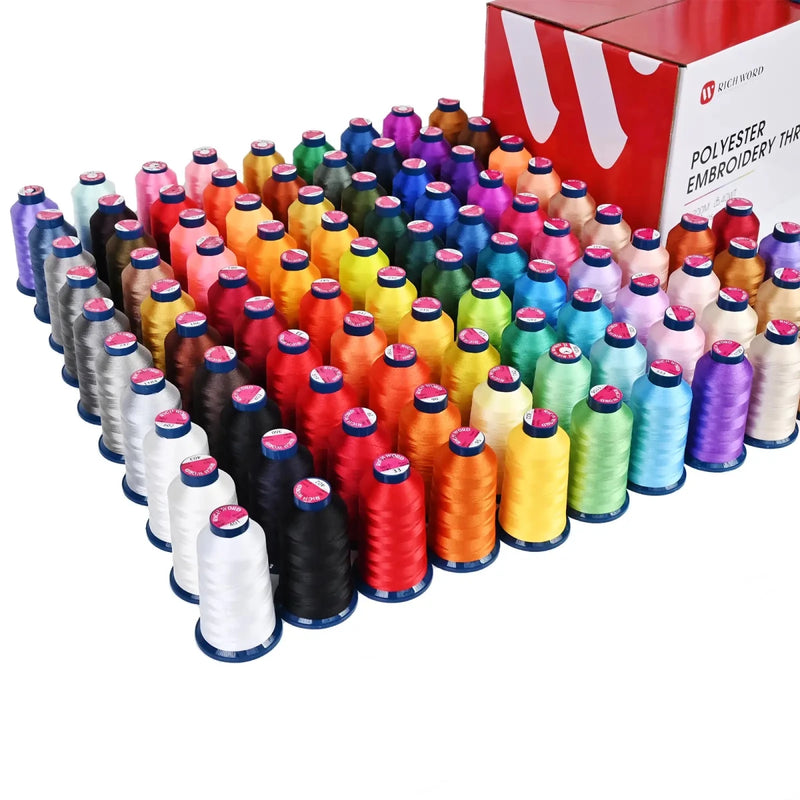 Richword 4000m 108D/2 40wt Polyester Embroidery Thread Spools - 100pc Swing Design 2