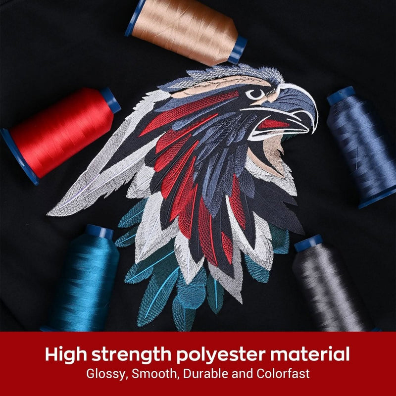 Richword 4000m 108D/2 40wt Polyester Embroidery Thread Spools - 15pc - Swing Design8