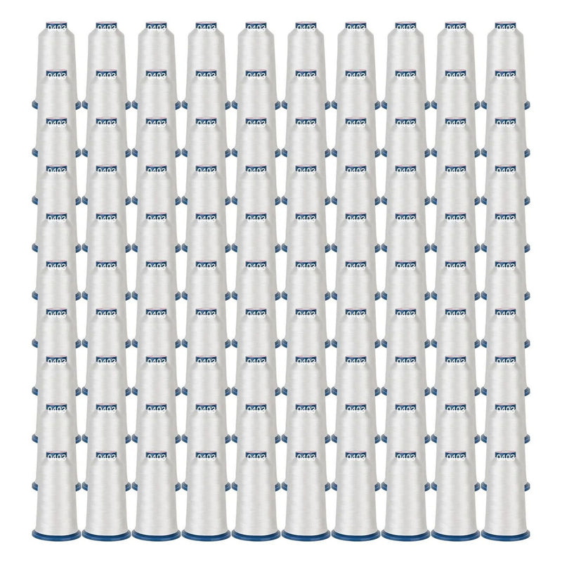 Richword 4000m 108D/2 40wt White Polyester Embroidery Thread Spools - 100pc Sewing Accessories Poolin