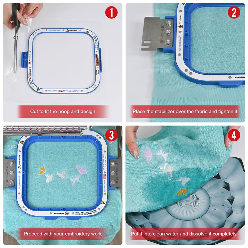 Richword Universal Wash Away Water Soluble Embroidery Topping - 12in x 25 Yards Sewing Accessories Poolin