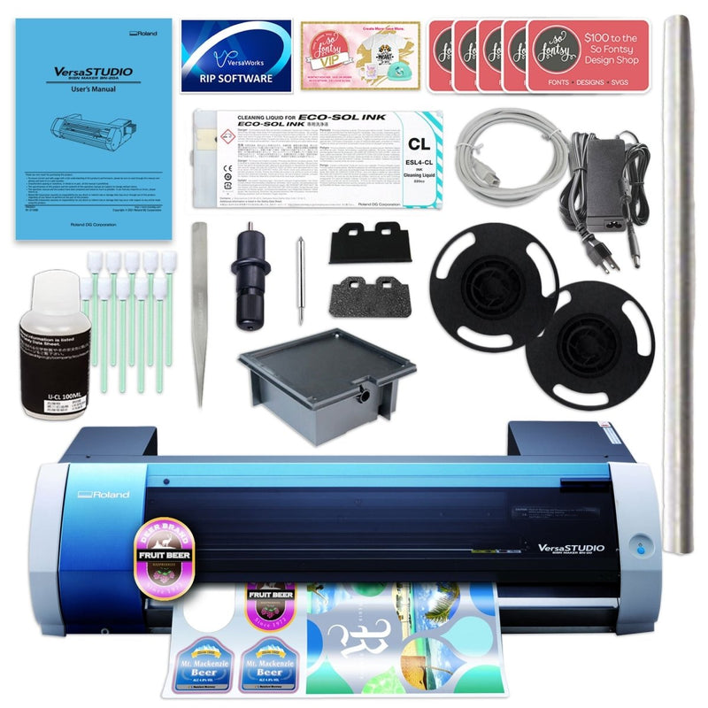 Roland BN-20A Desktop 20" Eco-Solvent Printer & Cutter w/ CMYK Inks - Swing Design2