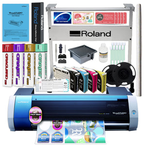 Roland BN-20A Desktop 20" Eco-Solvent Printer & Cutter w/ CMYK, Media & Stand Eco Printers Roland 
