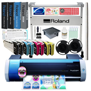 Roland BN-20A Desktop 20" Eco-Solvent Printer & Cutter w/ CMYKx2, Media & Stand Eco Printers Roland 