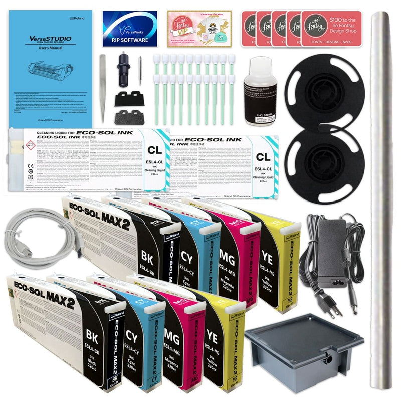 Roland BN-20A Desktop 20" Eco-Solvent Printer & Cutter w/ Double CMYK Inks - Swing Design