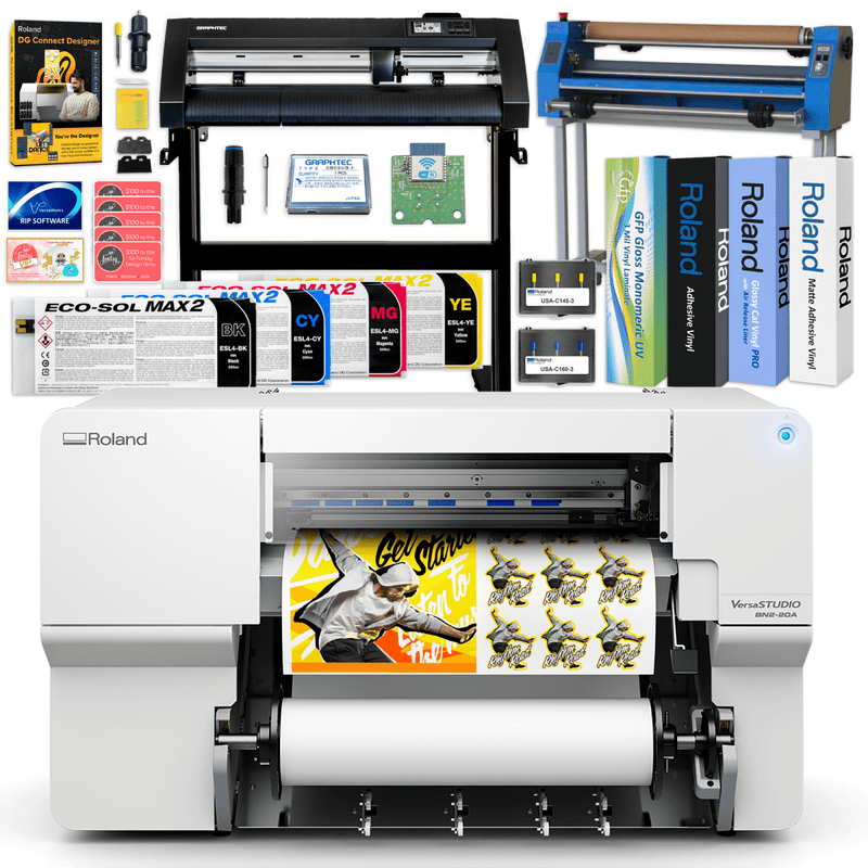 Roland BN2-20A 20" Eco-Solvent Printer & Cutter w/ Graphtec Production BundleBN2-20A w/ 20" GFP Laminator - Swing Design1