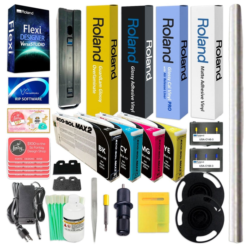 Roland BN2-20A Desktop 20" Eco-Solvent Printer & Cutter Decal Bundle - Swing Design2