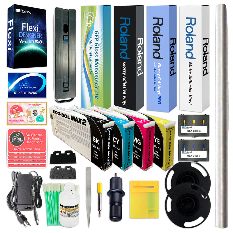 Roland BN2-20A Desktop 20" Eco-Solvent Printer & Cutter Production Bundle Eco Printers Roland