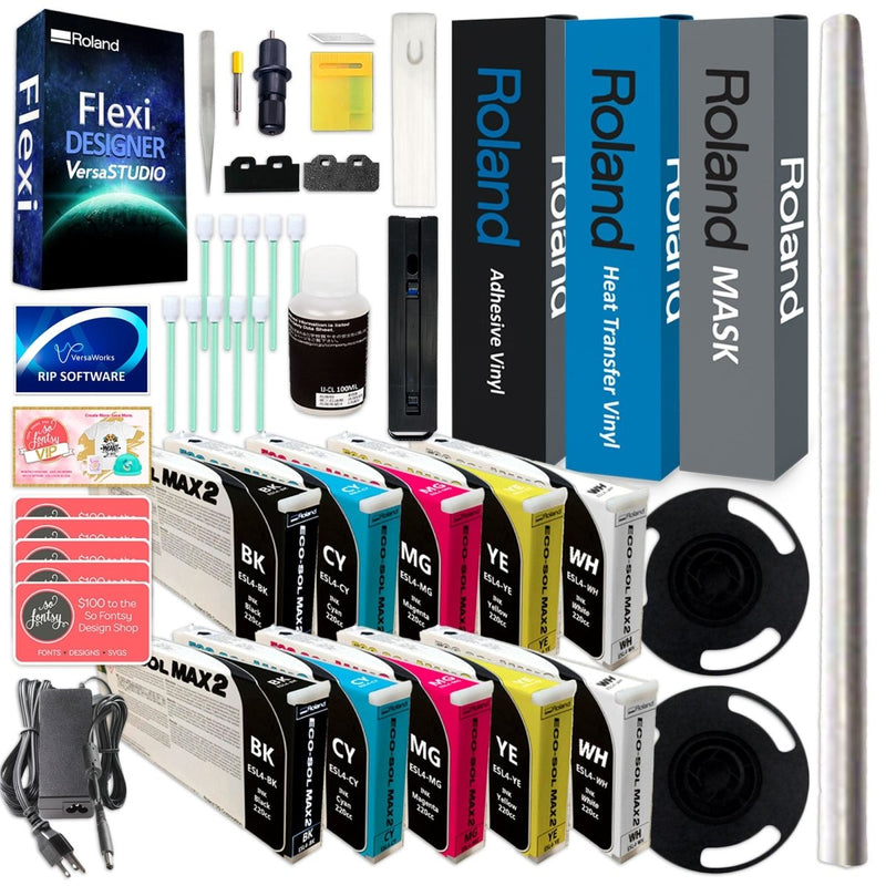 Roland BN2-30 Desktop 30" Eco-Solvent Printer & Cutter w/ Double Inks & MediaBN2-30 w/ CMMYK Inks - Swing Design4