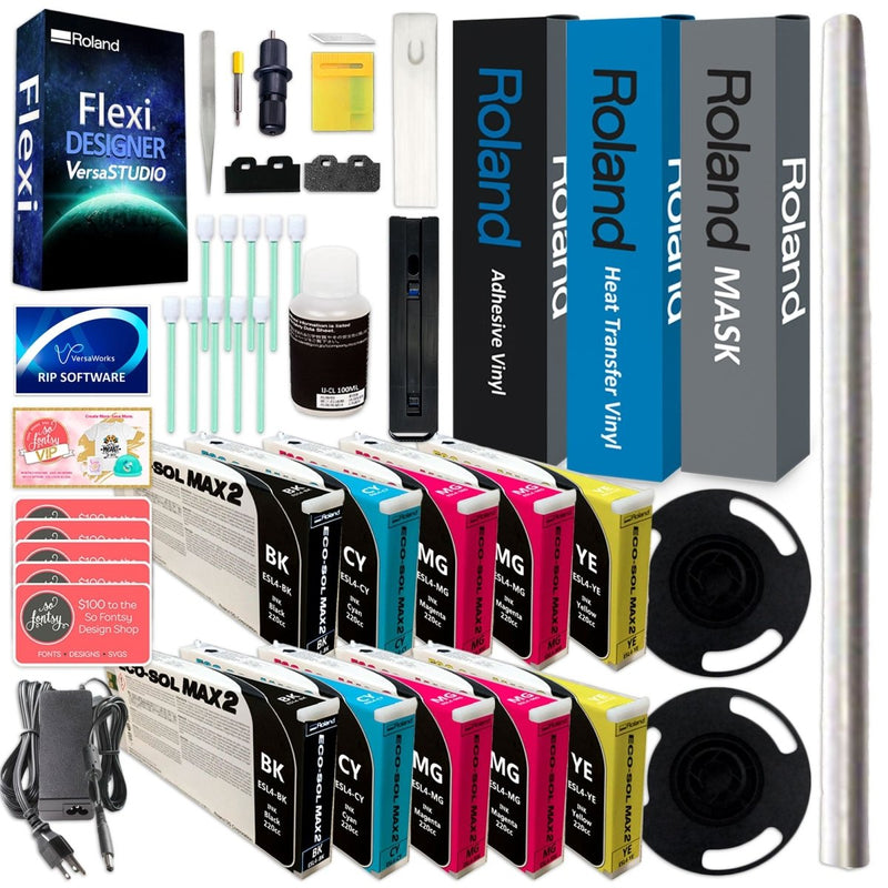 Roland BN2-30 Desktop 30" Eco-Solvent Printer & Cutter w/ Double Inks & MediaBN2-30 w/ CMMYK Inks - Swing Design5