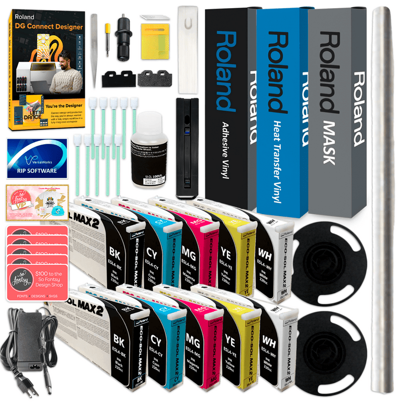 Roland BN2-30 Desktop 30" Eco-Solvent Printer & Cutter w/ Double Inks & MediaBN2-30 w/ CMMYK Inks - Swing Design7