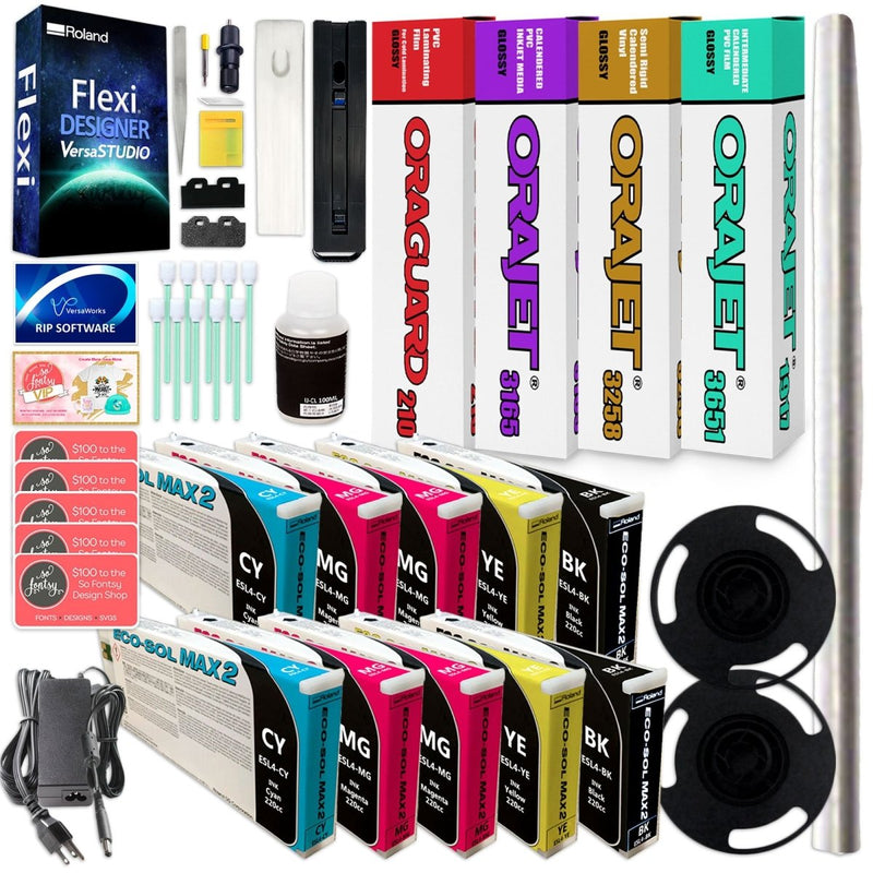 Roland BN2-30 Desktop 30" Eco-Solvent Printer & Cutter w/ Double InksBN2-30 w/ CMMYK Inks - Swing Design