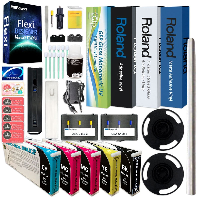 Roland BN2-30 Desktop 30" Eco-Solvent Printer & Cutter w/ Production BundleBN2-30 w/ CMMYK Inks - Swing Design