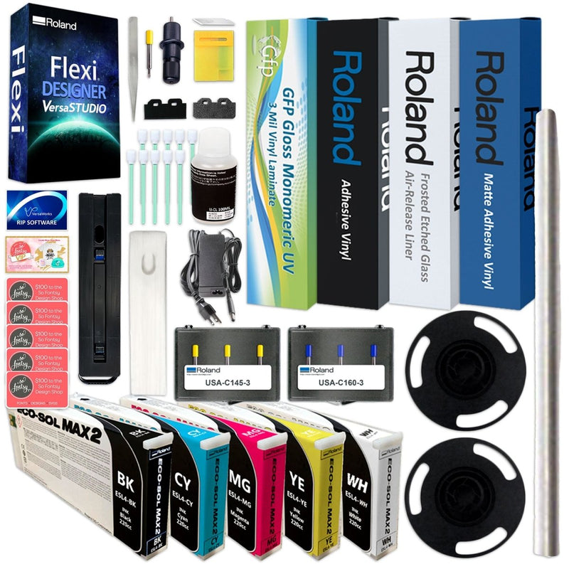 Roland BN2-30 Desktop 30" Eco-Solvent Printer & Cutter w/ Production BundleBN2-30 w/ CMMYK Inks - Swing Design