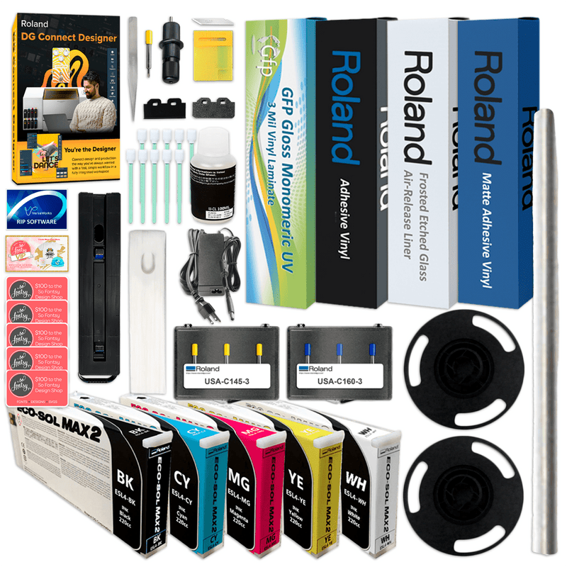 Roland BN2-30 Desktop 30" Eco-Solvent Printer & Cutter w/ Production BundleBN2-30 w/ CMMYK Inks - Swing Design6
