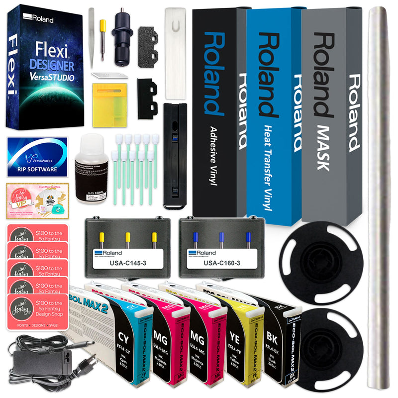 Roland BN2-30 Eco-Solvent 30" Printer & Cutter Heat Press Business Bundle Roland BN2-30A Printers Roland