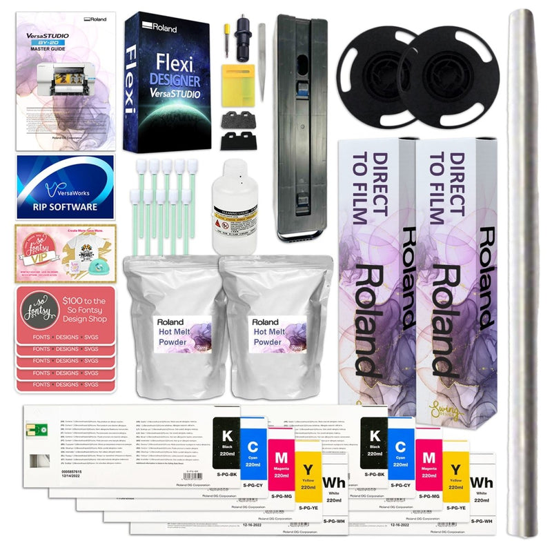 Roland BY-20 Direct to Film (DTF) 20" Printer w/ Double Inks, Film & Powder - Swing Design3