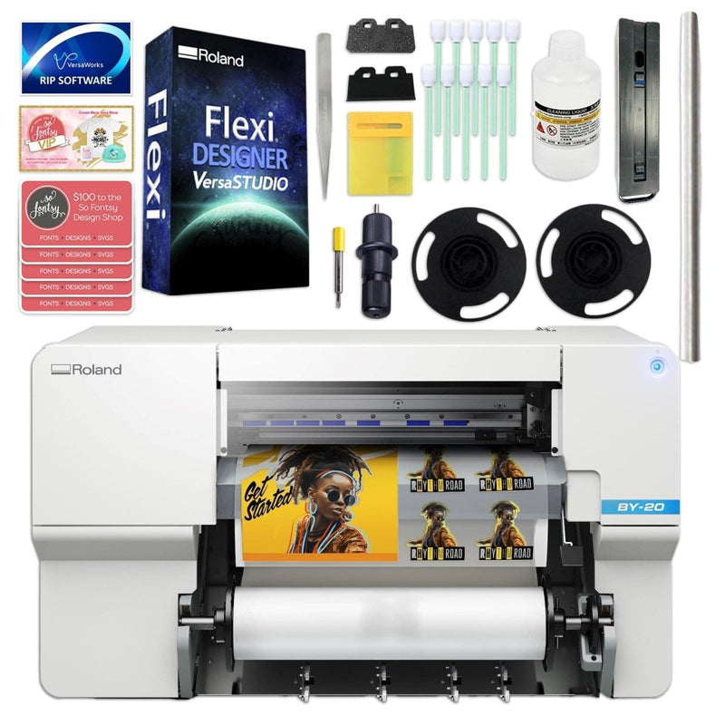 Roland BY-20 Direct to Film (DTF) 20" Printer w/ Double Inks, Film & Powder - Swing Design2