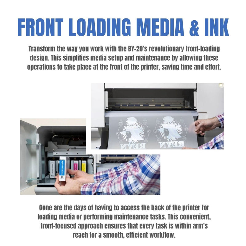 Roland BY-20 Direct to Film (DTF) Printer w/ 24" In-Line Slim Automatic Shaker - Swing Design24