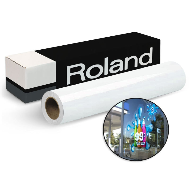 Roland Clear Static Cling - 20" x 50 FT - Swing Design