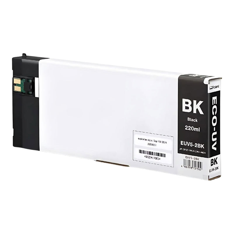 Roland Eco-UV EUV5 Ink 220ml - Black EUV5-2BK Eco Printers Roland