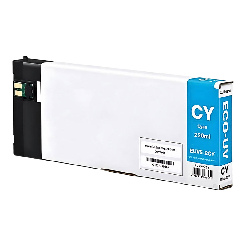 Roland Eco-UV EUV5 Ink 220ml - Cyan EUV5-2CY Eco Printers Roland
