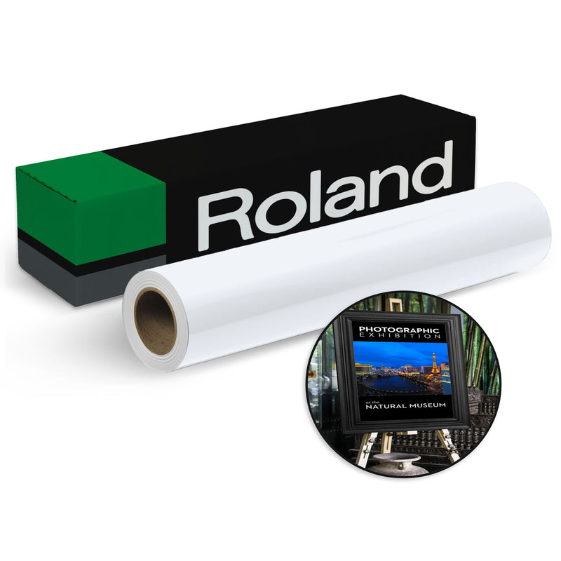 Roland Glossy Photobase Paper - 30" x 100 FT Eco Printers Roland