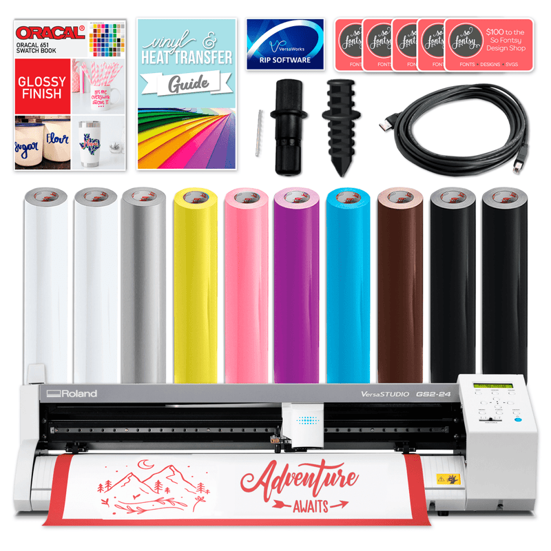 Roland GS2-24 Vinyl Cutter w/ Oracal Bundle - 24" Swing Design 1
