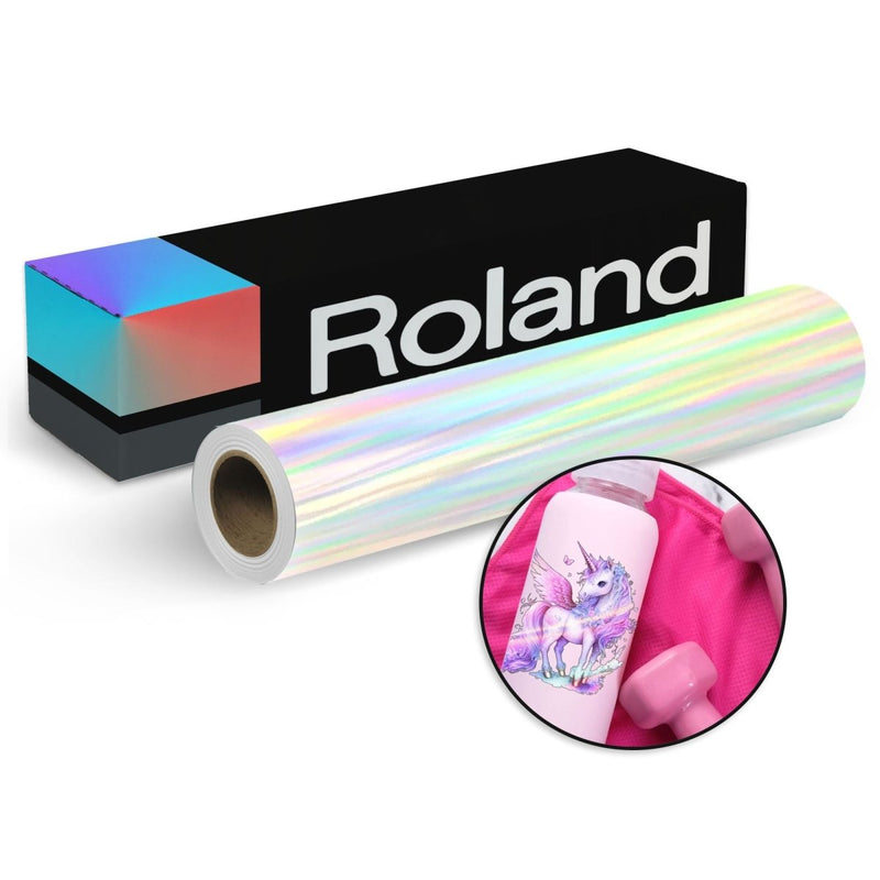 Roland Holographic Prism Adhesive Vinyl Film - 15" x 75 FT - Swing Design