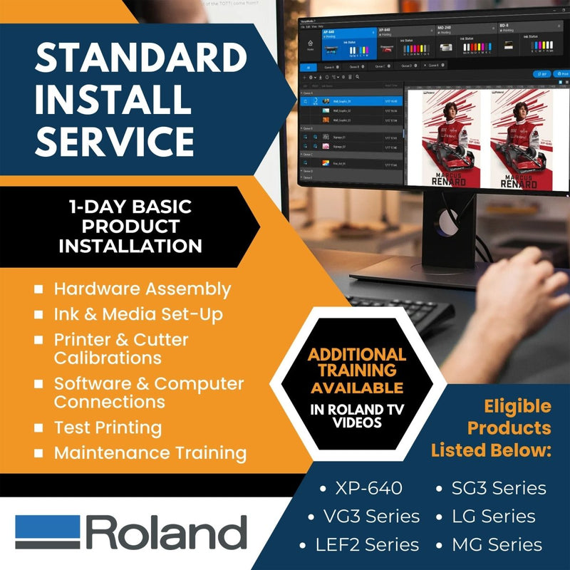 Roland Product Installation Services - Standard Printer Installation - Swing Design2
