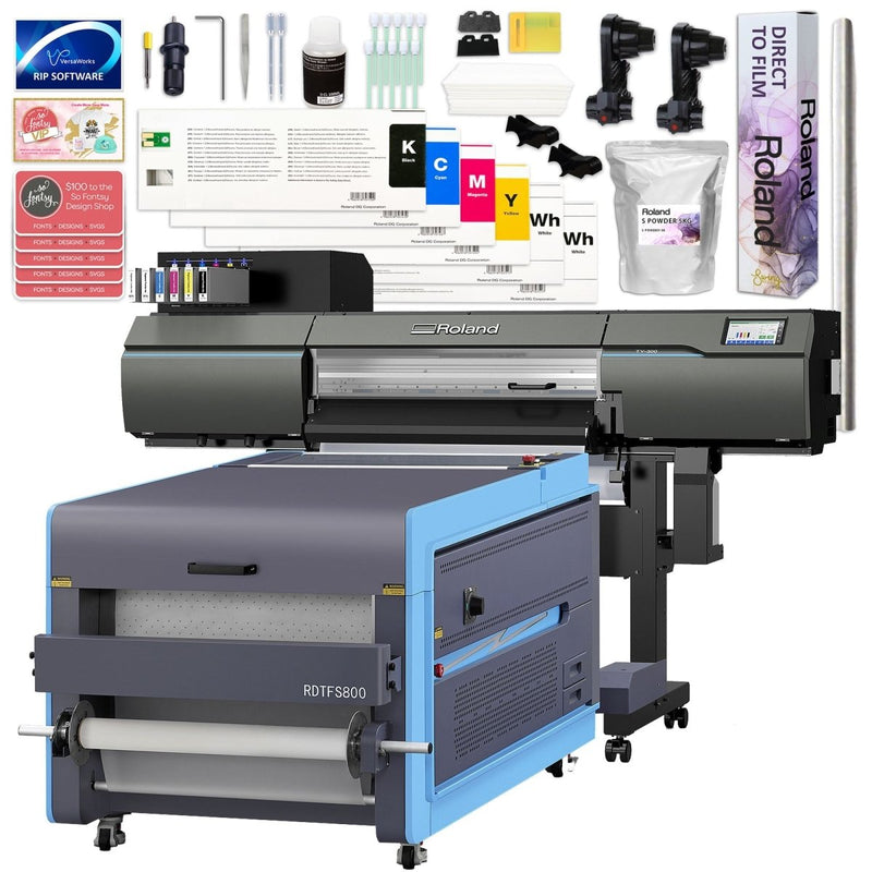 Roland TY-300i 30" DTF Roll Printer w/ RDTFS800 Inline Shaker/Oven Deluxe Bundle - Swing Design1