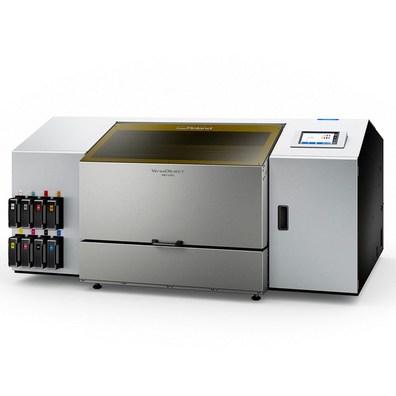 Roland VersaOBJECT MO-240 Direct-To-Object Benchtop UV Flatbed Printer 24” x 18” Eco Printers Roland