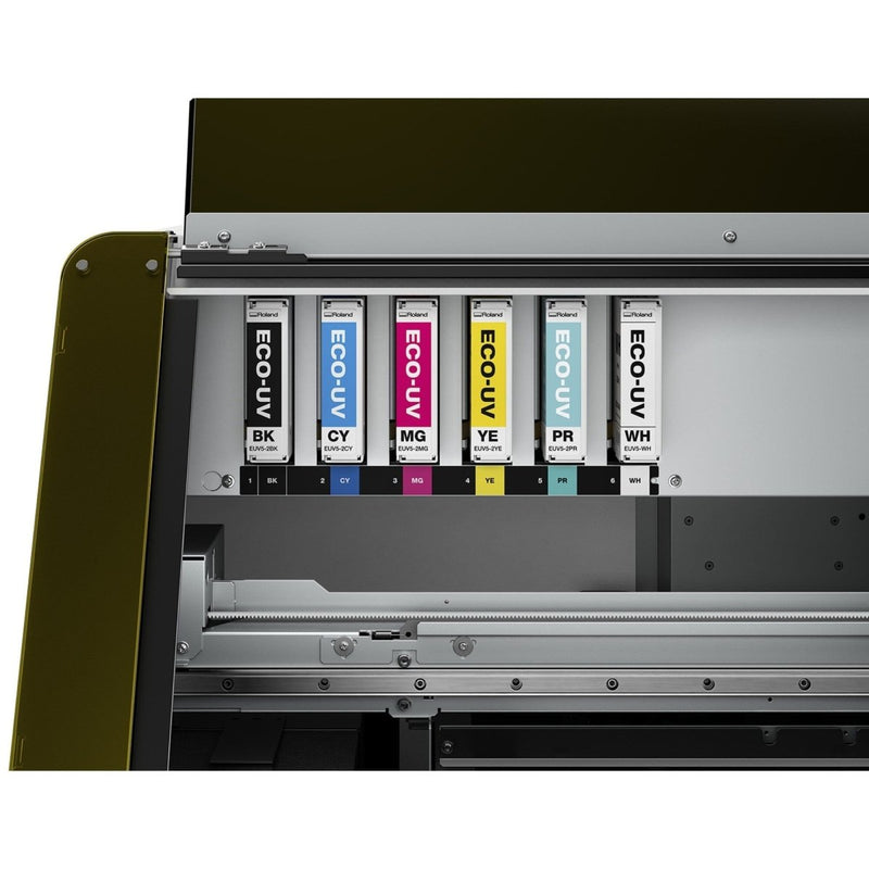 Roland VersaStudio BD-8 UV Flatbed Printer Bundle with Rotary Rack & TumblersCMYK + Primer Ink - Swing Design