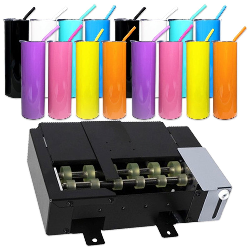Roland VersaStudio BD-8 UV Flatbed Printer Bundle with Rotary Rack & TumblersCMYK + Primer Ink - Swing Design5