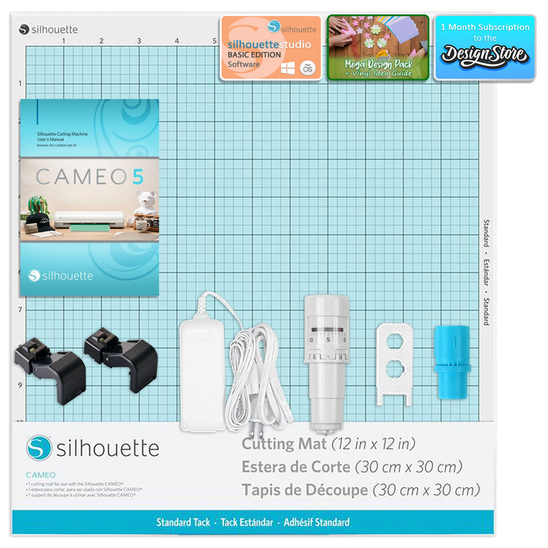 Silhouette Black Cameo 5α Alpha - 12" Vinyl Cutting Machine Silhouette Bundle Silhouette