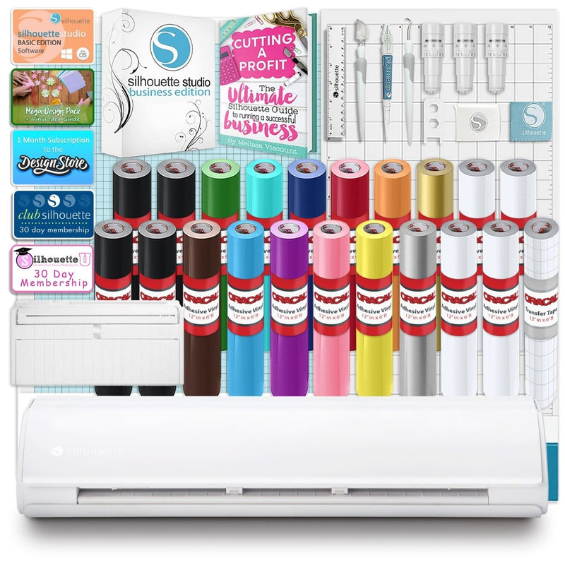 Silhouette Cameo 5 PLUS Business Bundle w/ Vinyl, Guides, Software, Tools - Swing Design